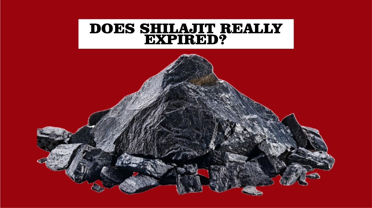 Natural Shilajit chunks with red background – Does Shilajit expire?